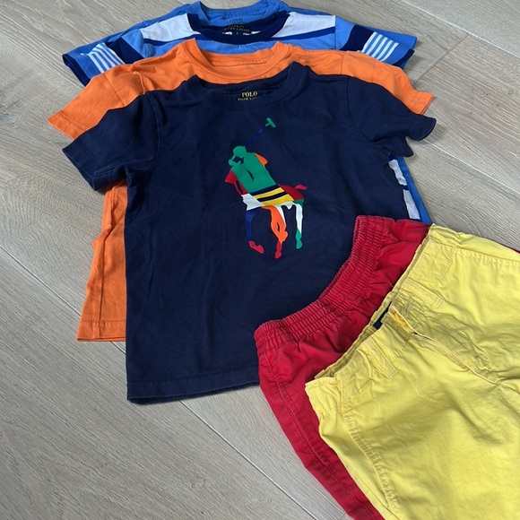 Ralph Lauren medley of 4 tee shirts, 2 shorts excellent condition - Picture 2 of 16
